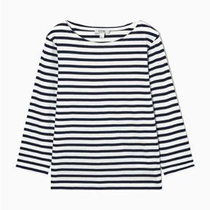 COS Boat Neck Striped Top